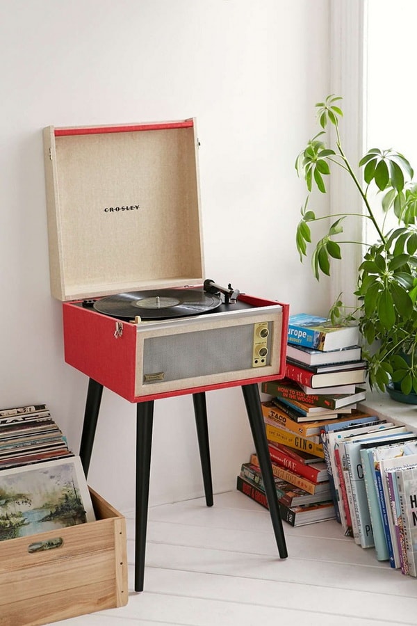 Tocadiscos retro con patas