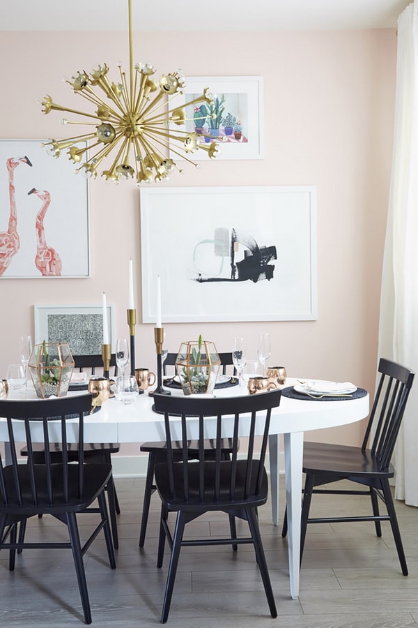 Mesa de comedor ovalada