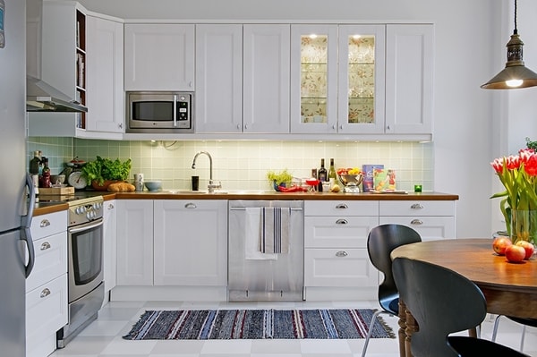 Cocina en "L" de estilo nórdico