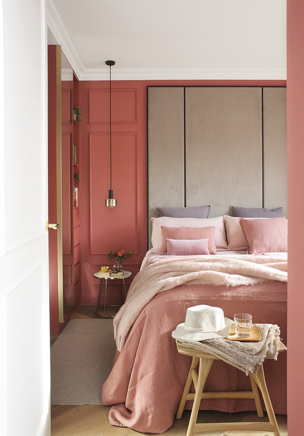 Dormitorios en color Living Coral
