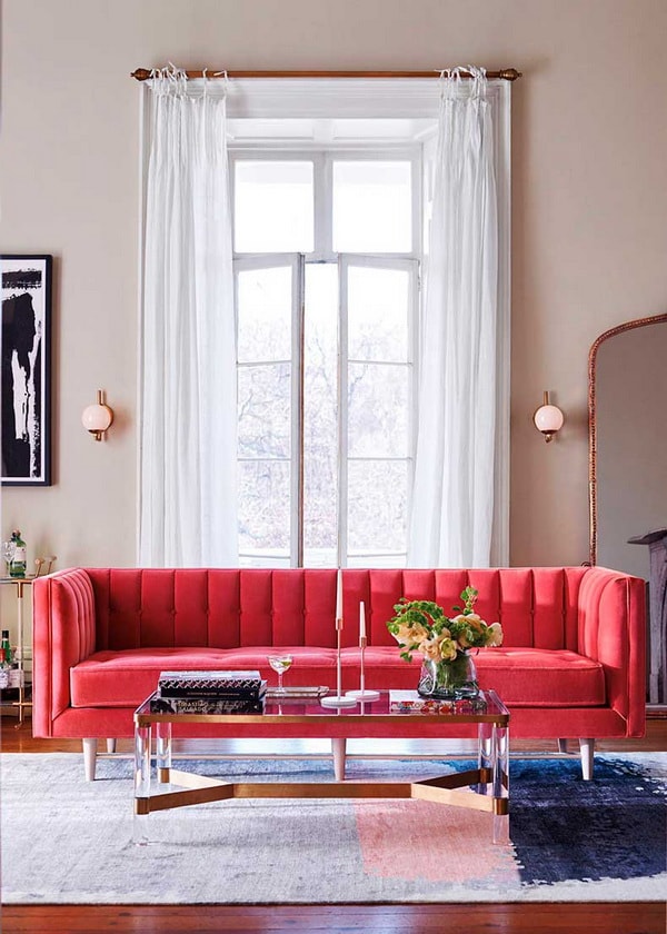 Sofá en color Living Coral
