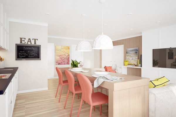 Living Coral como color de acento