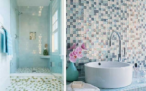 Azulejos de vidrio para baños