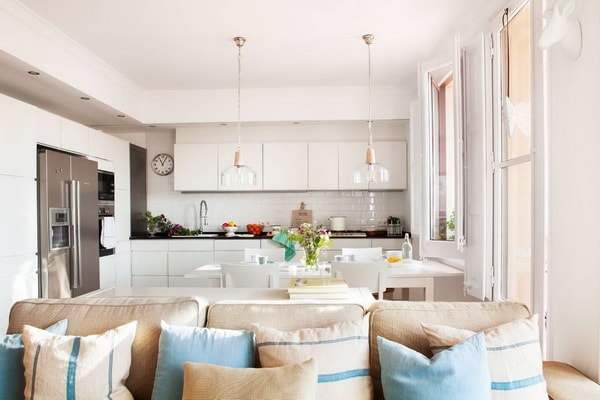 Cocina y salón integrados