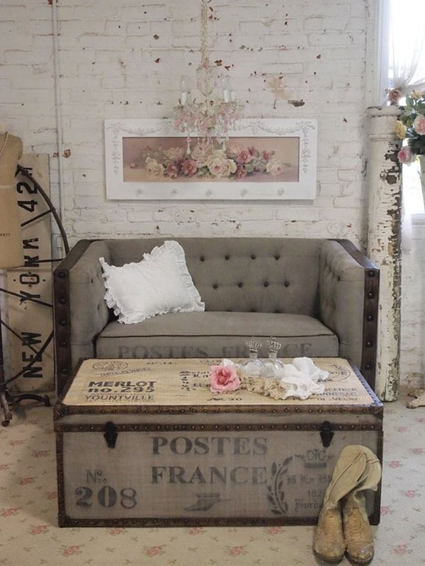 Baúl vintage como mesa de centro