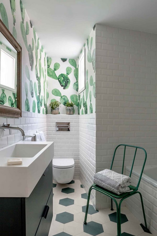 Papel pintado para baños