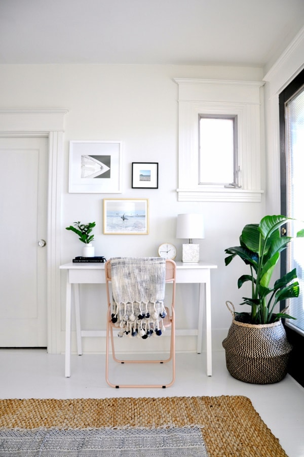 Espacios de trabajo en casa con plantas