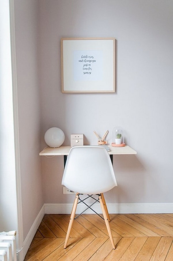 Espacios de trabajo en casa en color blanco