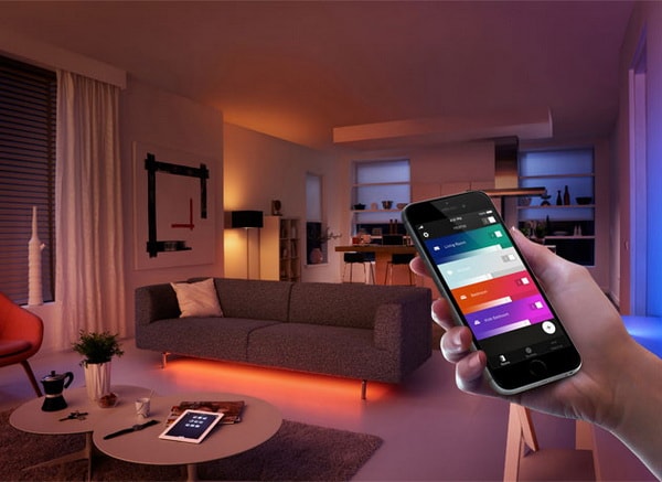 App para controlar le iluminación del hogar Sistema de iluminación inteligente