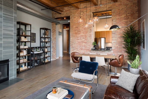 Salón estilo industrial