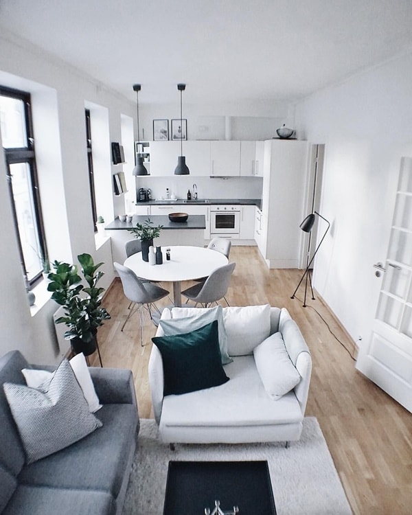Blancos cálidos para apartamentos pequeños