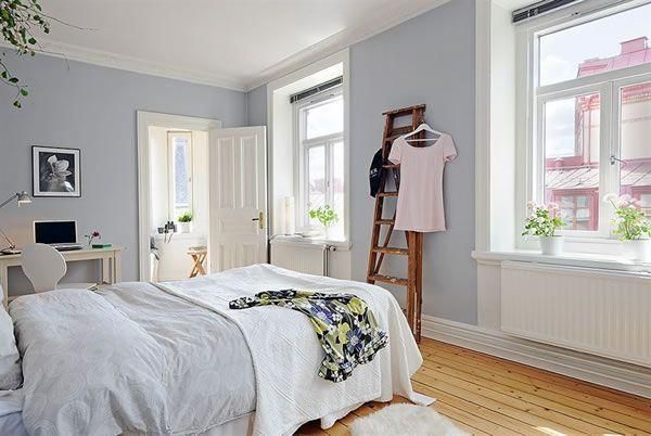 Blanco y azul para decorar dormitorios