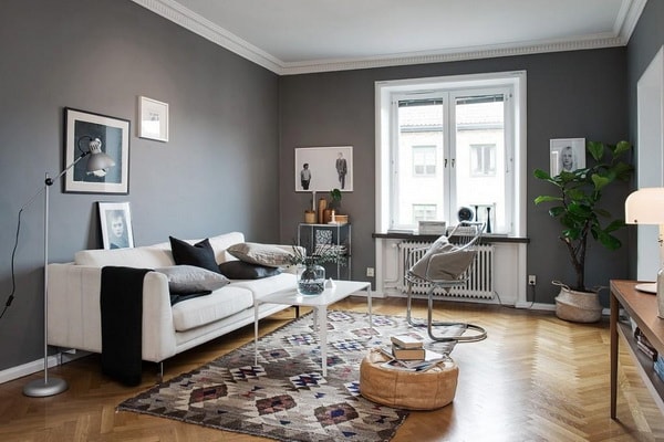 Gris y blanco para el salón