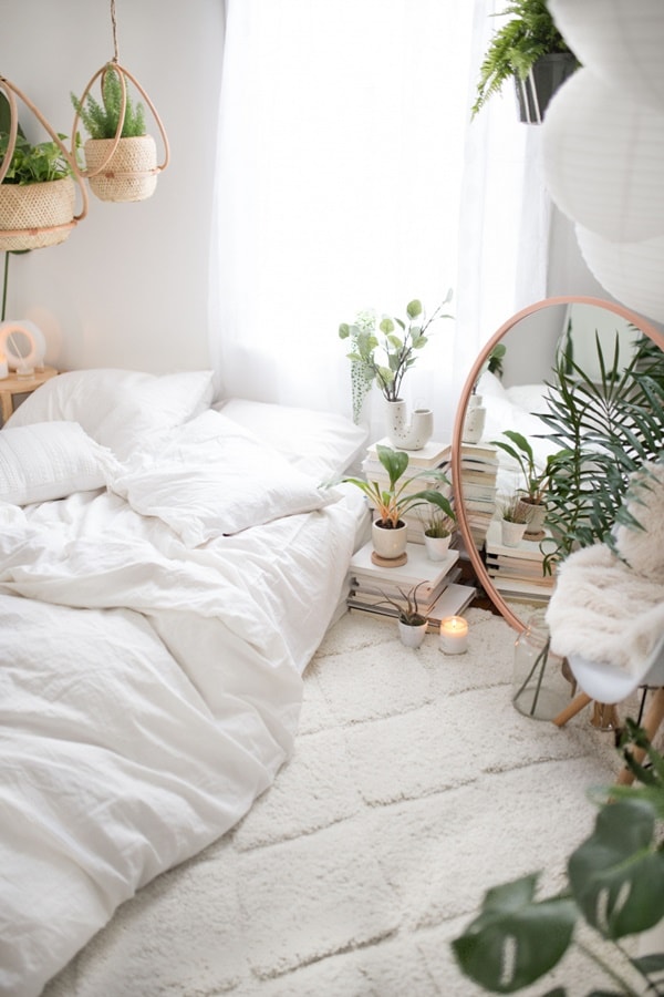 Plantas en dormitorio