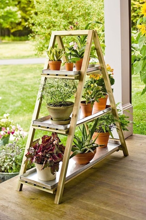Decorar exteriores con escaleras