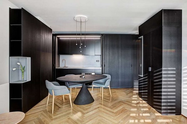 Cocina integrada al comedor