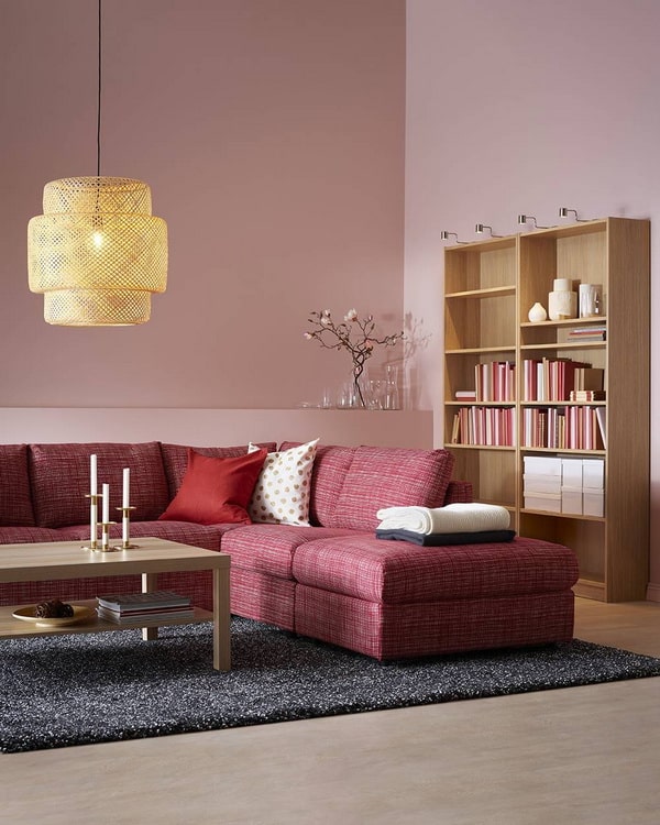 Lámpara de Ikea de bambú trenzado