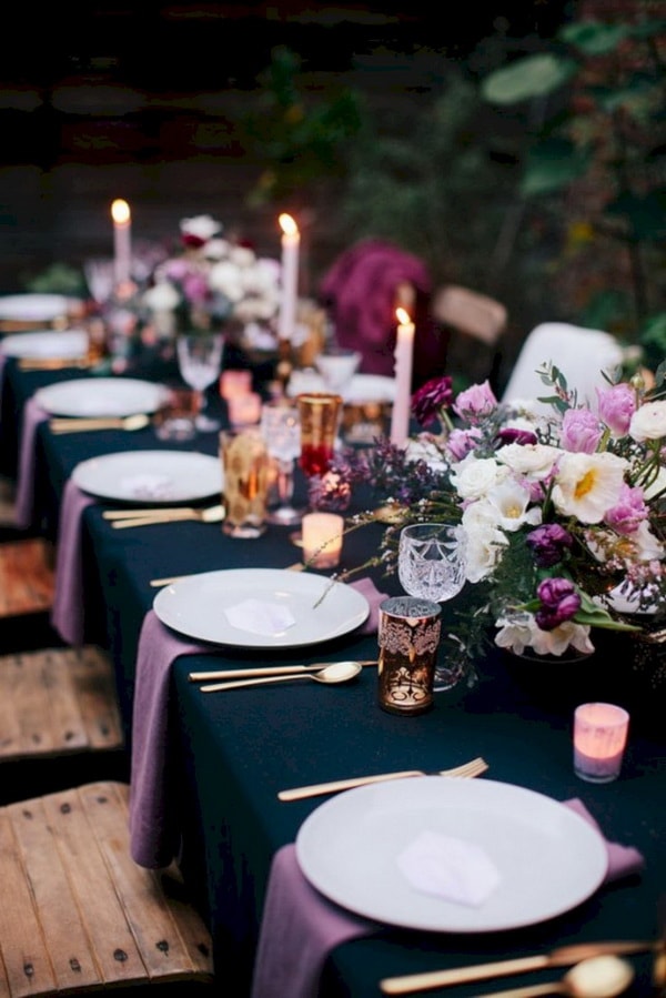 Decoración elegante para mesas