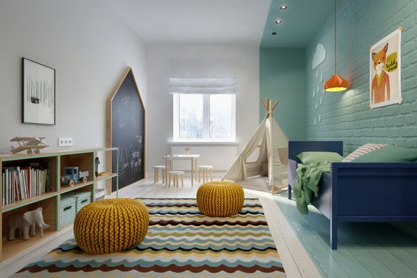 Habitaciones infantiles en color verde