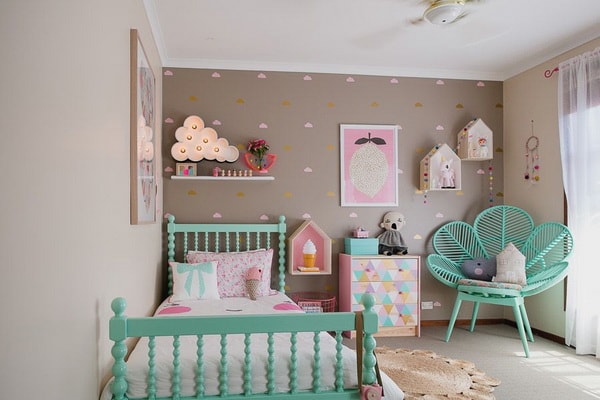 Detalles en verde para habitaciones infantiles