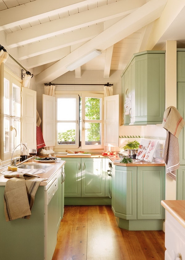 Color verde en cocinas