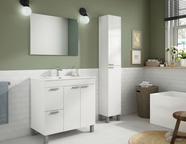Muebles de estilo nórdico para baños