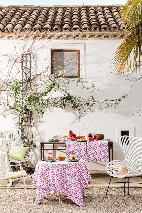 Ideas para decorar exteriores con telas