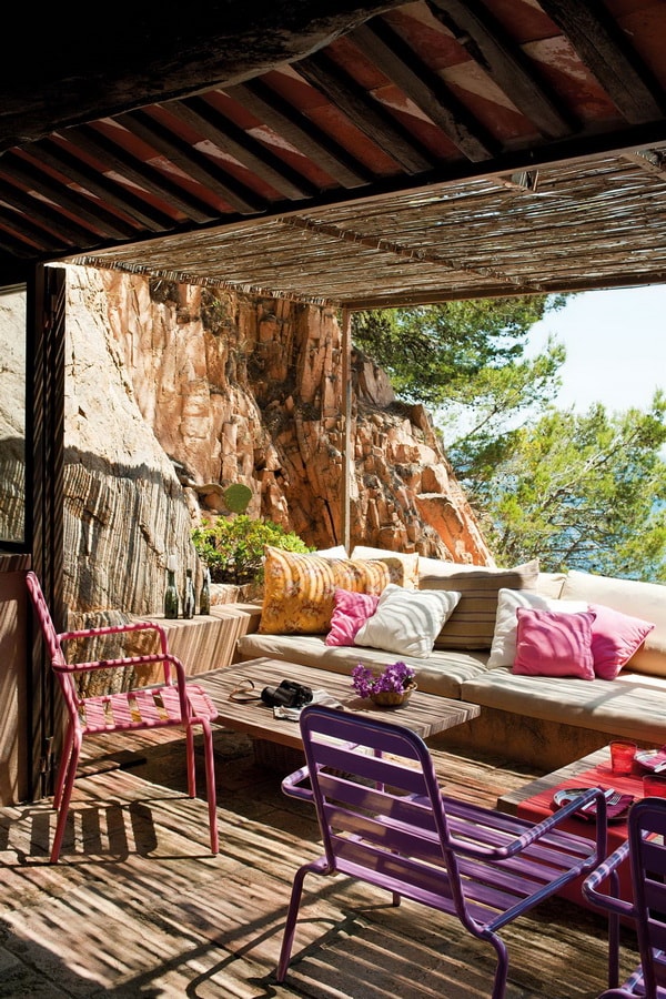 Decorar exteriores con textil