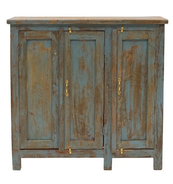 Aparador de estilo vintage azul con matices grises