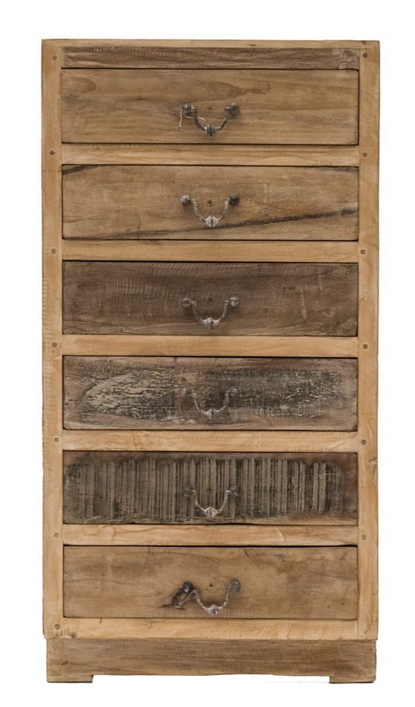 Sinfonier de madera maciza de 6 cajones