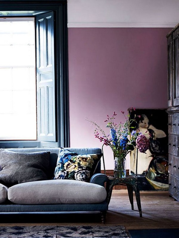 Color malva en muebles y accesorios