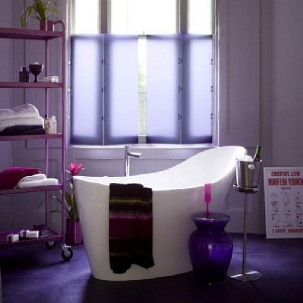 Color malva para decorar baños