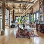 Loft con paredes de ladrillo a la vista