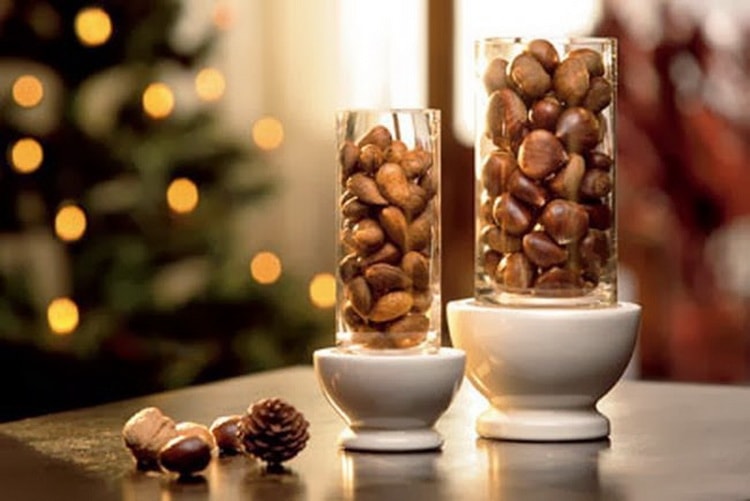 Castañas para decorar