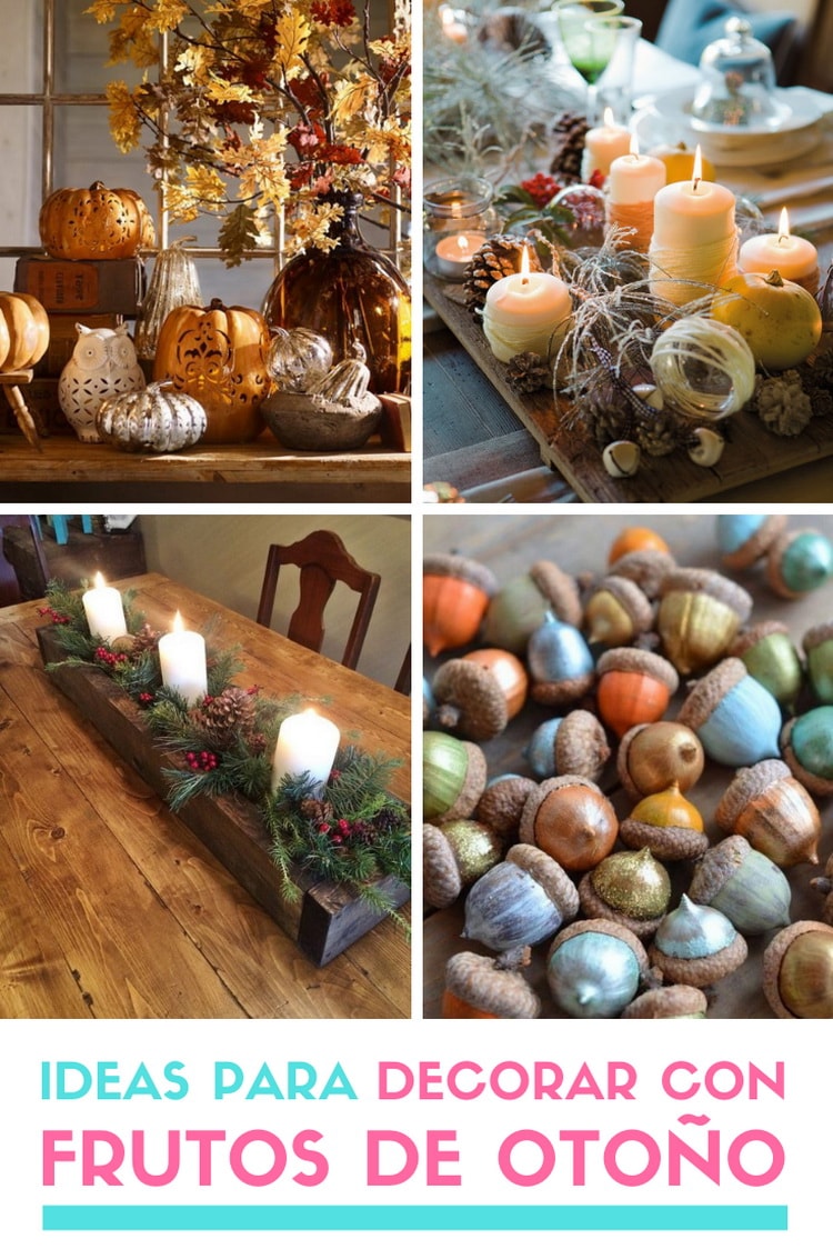 Decorar con frutos de otoño