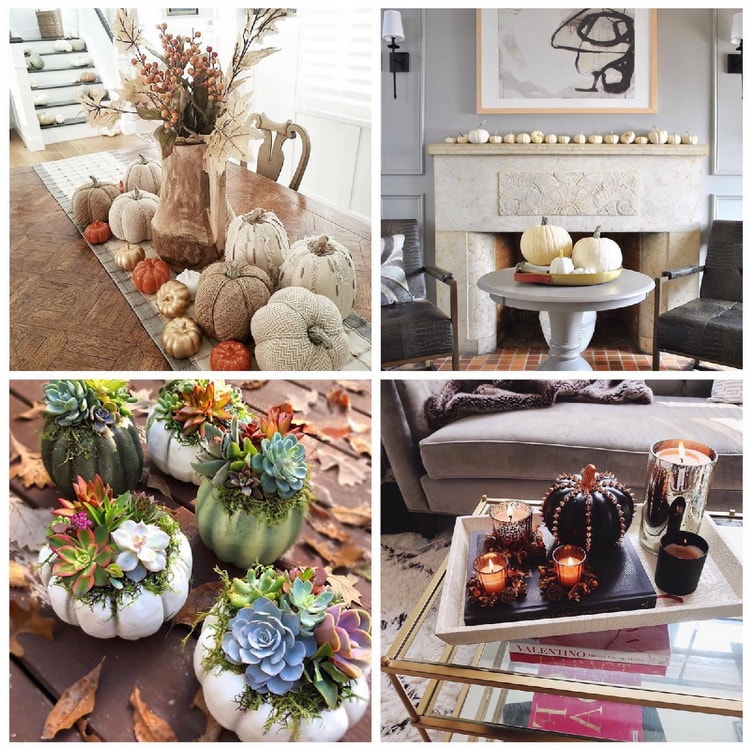 Decoración con calabazas
