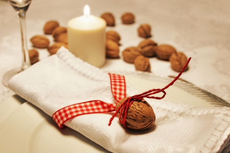 Servilleteros con nueces