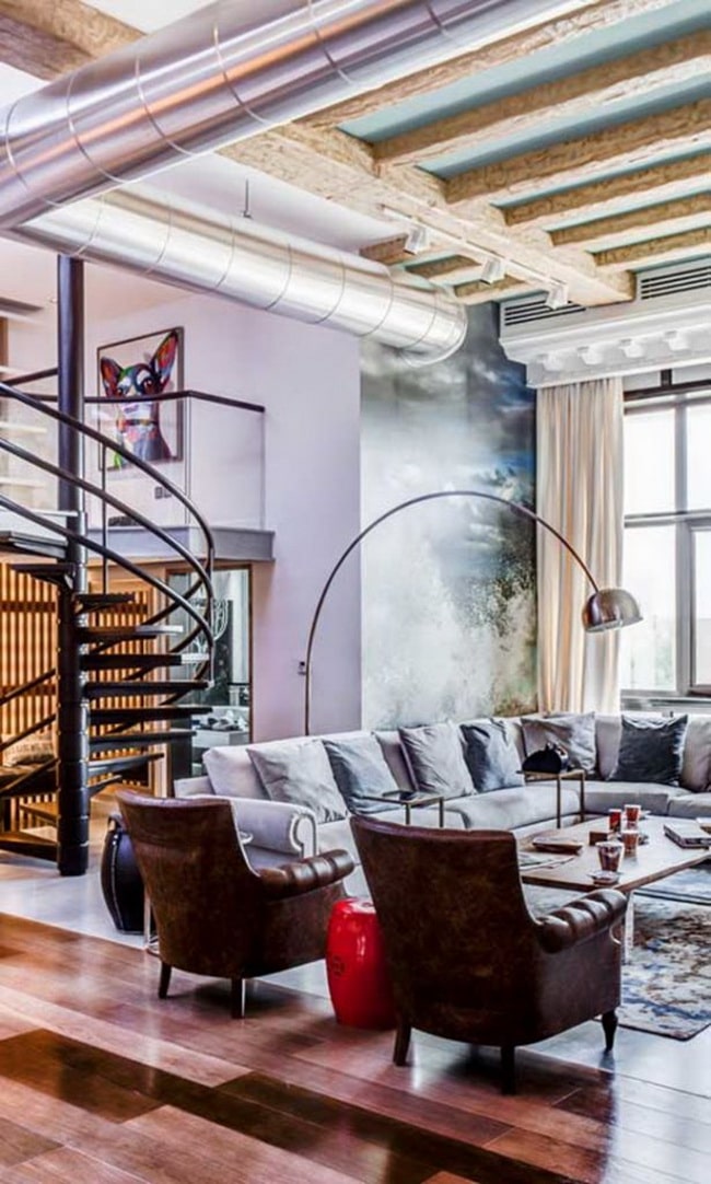 Salón estilo industrial