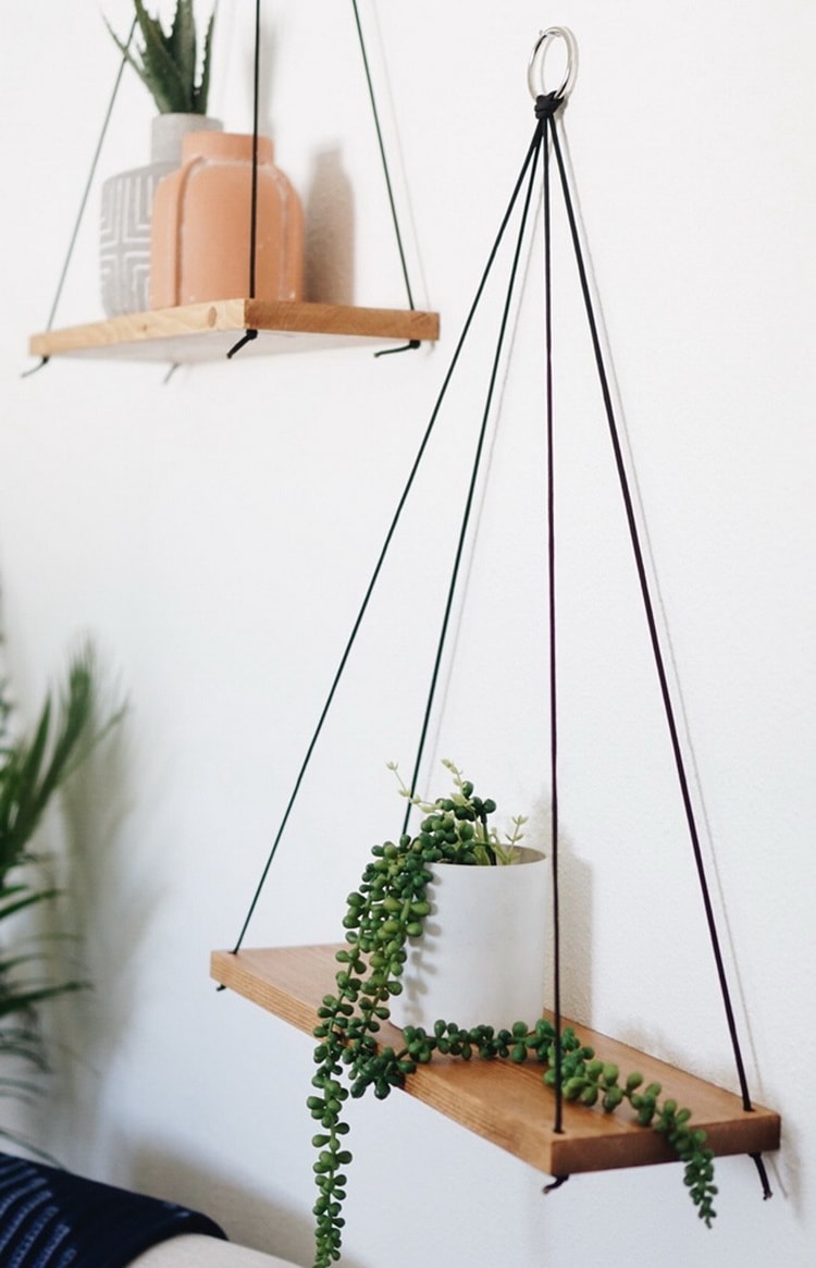 Estante colgante par colocar plantas