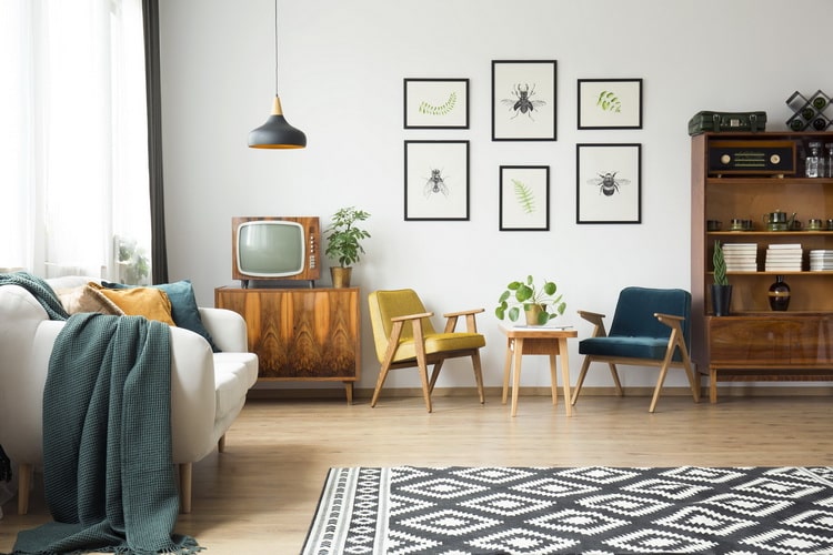 Salón estilo vintage