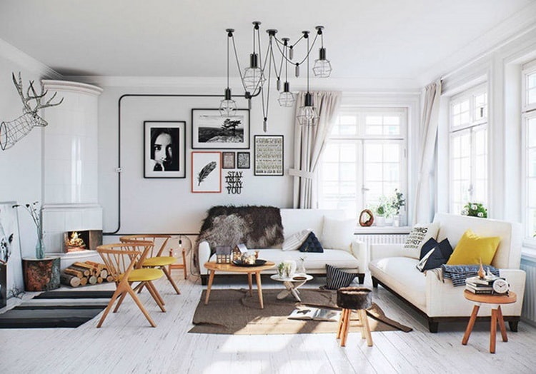Salón estilo nórdico
