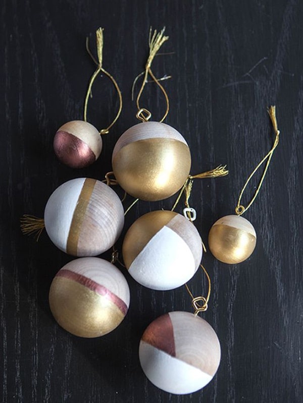 Bolas de Navidad de madera