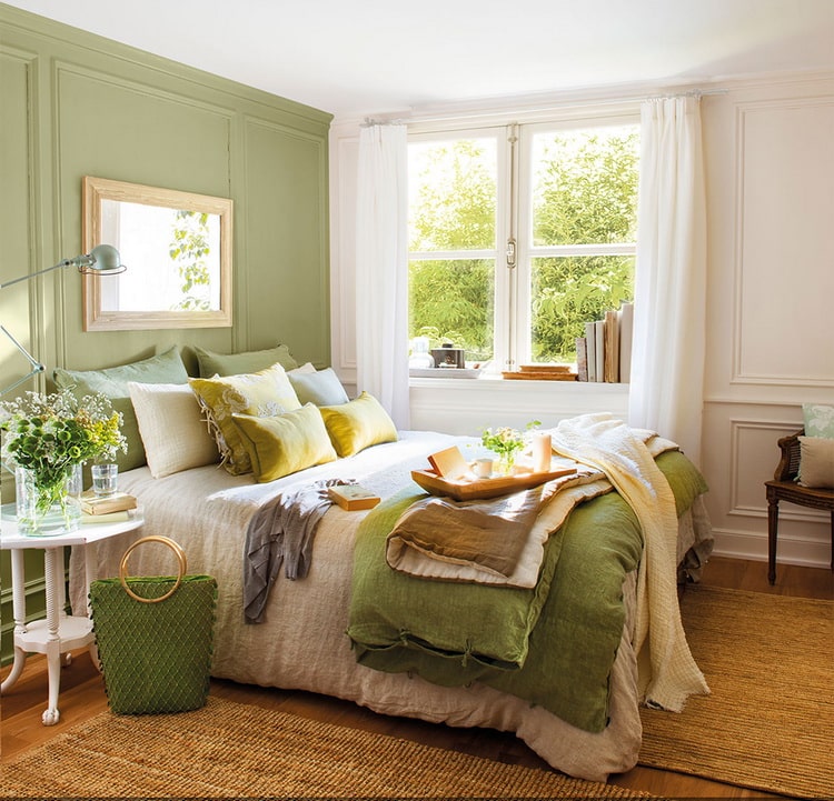 Diferentes tonos de verde para decorar