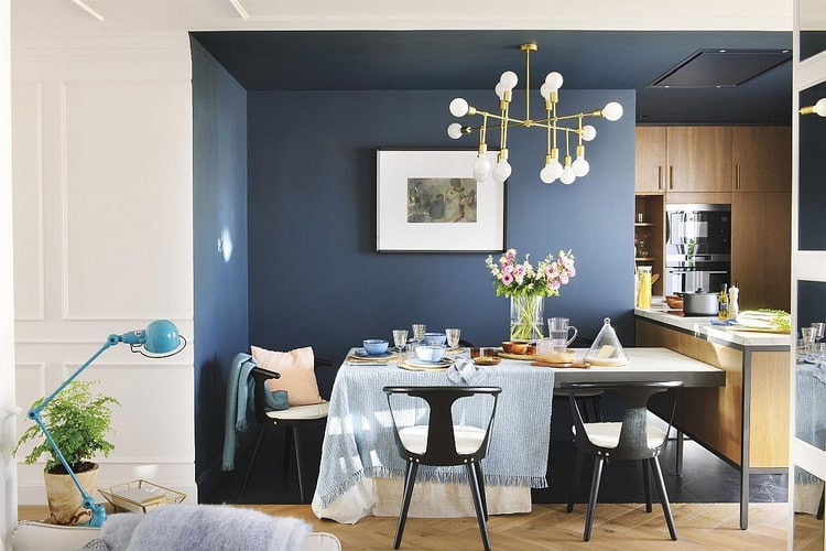 Azul índigo para decorar en otoño