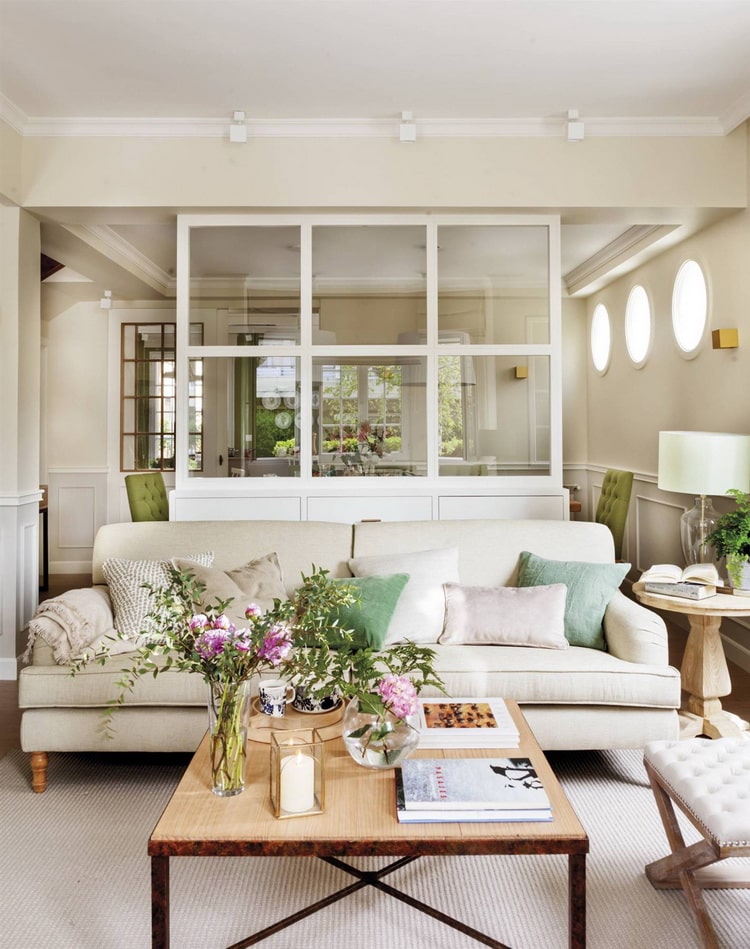 Paredes interiores en color beige