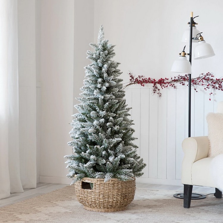 Árbol de Navidad efecto nevado
