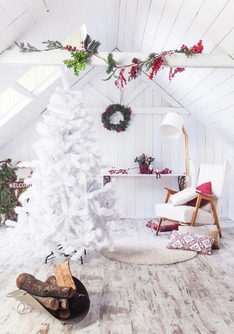 Pino navideño blanco