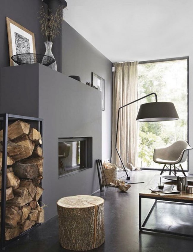 Decoración monocromática en gris