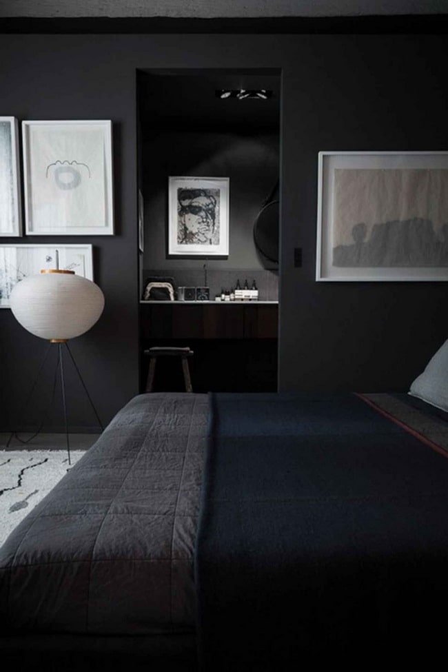 Dormitorio en negro