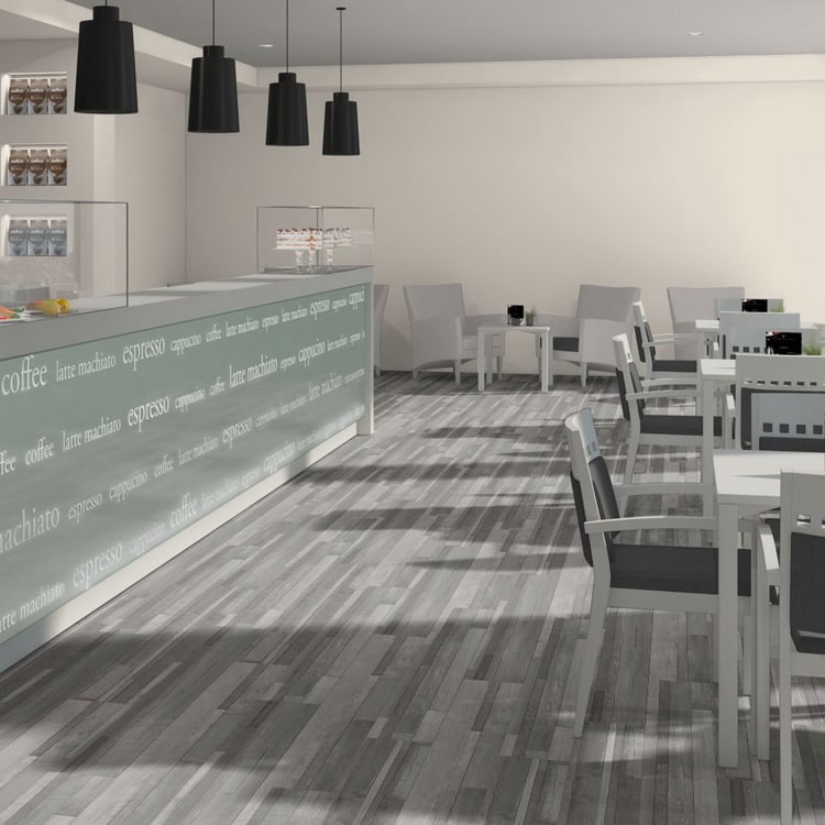 Suelos laminados en color gris